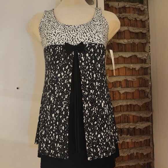 JOSEPH RIBKOFF Top Tank Tunic Layered Split Front 162804 NEW New with Tags Sz 8 - Picture 1 of 12